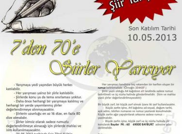 7’den 70’e Şiirler Yarışıyor