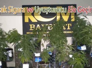Bayburt’ta Kaçak Sigara Ve Uyuşturucu Ele Geçirildi