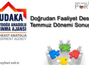 KUDAKA 2014 Yılı Doğrudan Faaliyet Desteği Temmuz Sonuçları