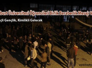 Bayburt Üniversitesi Öğrencileri Birlik Beraberlik Mesajı Verdi