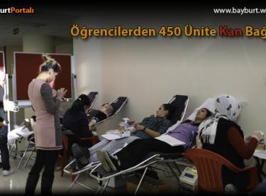 Öğrencilerden 450 Ünite Kan Bağışı