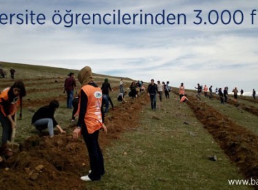 Üniversite öğrencilerinden 3.000 fidan