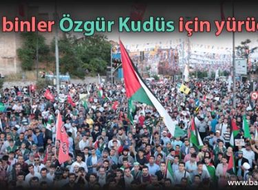 On binler Özgür Kudüs için yürüdü