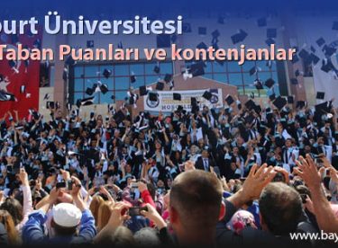 Bayburt Üniversitesi 2015 Taban Puanları ve kontenjanlar