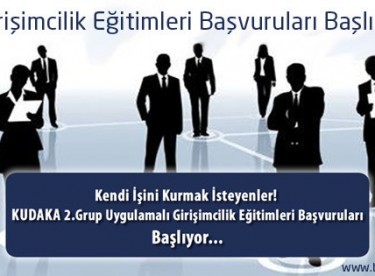 Girişimcilik Eğitimleri Başvuruları Başlıyor