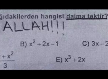Sınav kağıdına yazılan en komik cevaplar