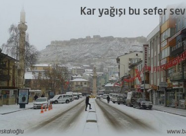Kar yağışı bu sefer sevindirdi