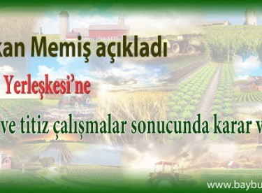 Tarım Yerleşkesi yeri belirlendi