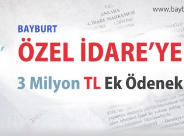 Özel İdare’ye ek ödenek