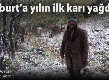 Bayburt’a yılın ilk karı düştü
