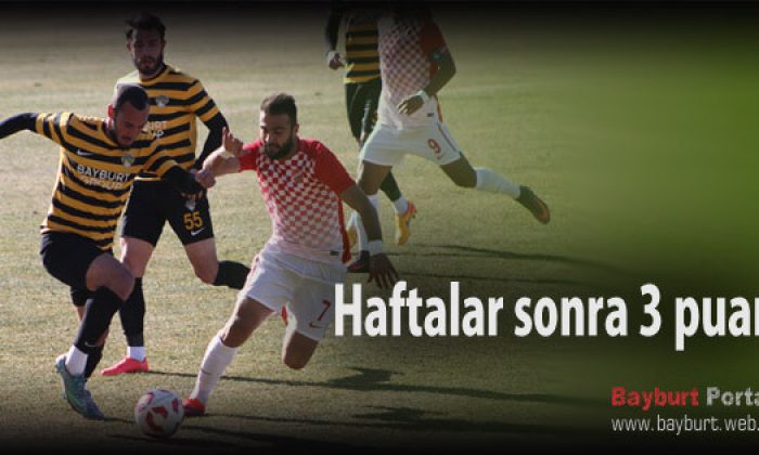 Haftalar sonra 3 puan