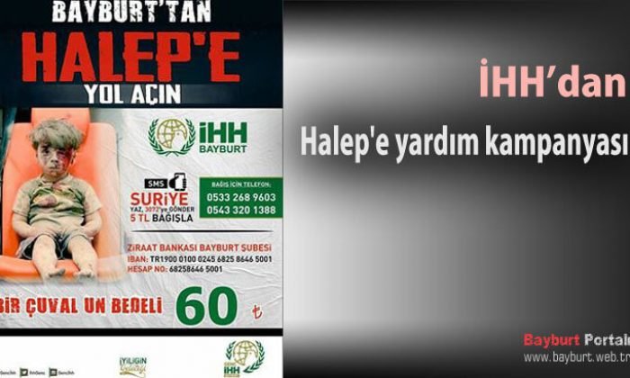 İHH’dan Halep’e yardım kampanyası