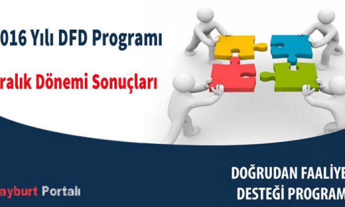 2016 Yılı DFD Programı Aralık Dönemi Sonuçları