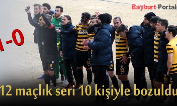 12 maçlık seri 10 kişiyle bozuldu