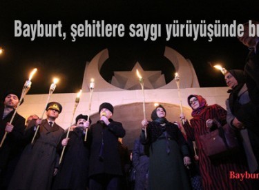 Bayburt, şehitlere saygı yürüyüşünde buluştu