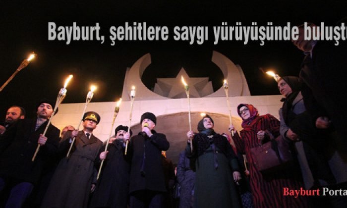 Bayburt, şehitlere saygı yürüyüşünde buluştu
