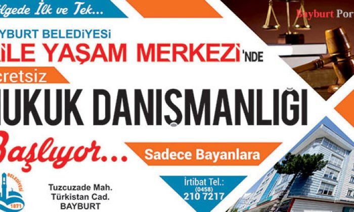 Bayburt’ta ücretsiz hukuk danışmanlığı hizmeti