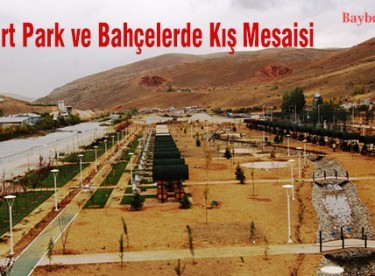 Bayburt Park ve Bahçelerde Kış Mesaisi