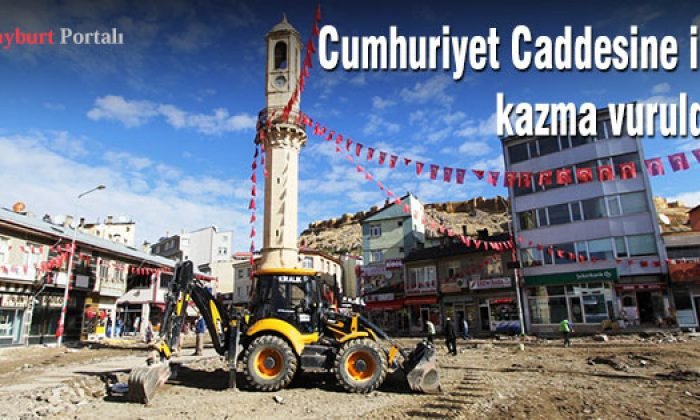 Cumhuriyet Caddesine ilk kazma vuruldu