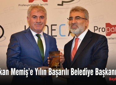 Başkan Memiş’e Yılın Başarılı Belediye Başkanı Ödülü