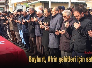 Bayburt, Afrin şehitleri için saf tuttu