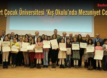 Bayburt Çocuk Üniversitesi ‘Kış Okulu’nda Mezuniyet Coşkusu