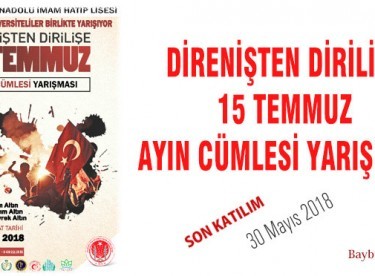 “Direnişten Dirilişe Ayın Cümlesi Yarışması” başladı