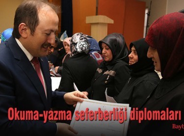 Okuma-yazma seferberliği diplomaları verildi