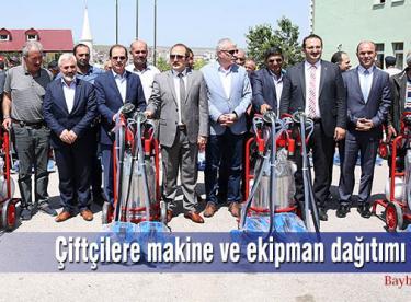 Çiftçilere makine ve ekipman dağıtımı yapıldı