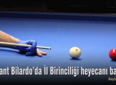 Üç Bant Bilardo’da İl Birinciliği heyecanı başlıyor