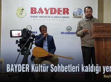 BAYDER Kültür Sohbetleri kaldığı yerden
