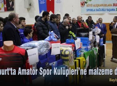 Bayburt’ta Amatör Spor Kulüpleri’ne malzeme desteği