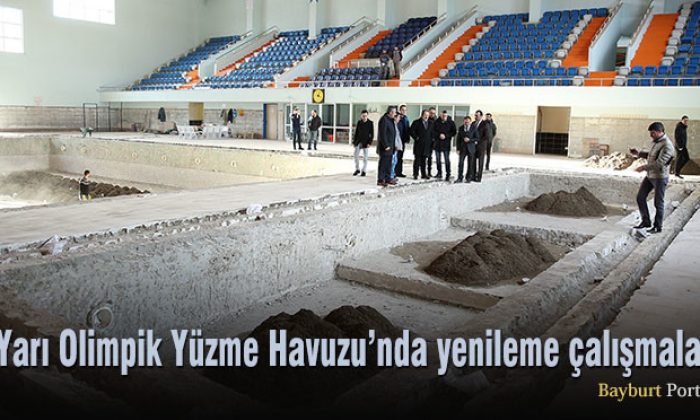Yarı Olimpik Yüzme Havuzu’nda yenileme çalışmaları
