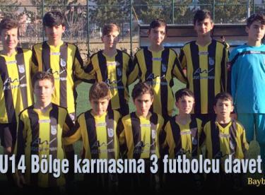 U14 Bölge Karmasına 3 futbolcu davet edildi