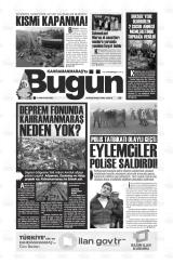 KAHRAMANMARAŞ'TA BUGÜN