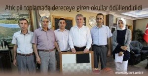 Atık pil toplamada dereceye giren okullar ödüllendirildi