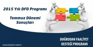 2015 Yılı DFD Programı Temmuz Dönemi Sonuçları