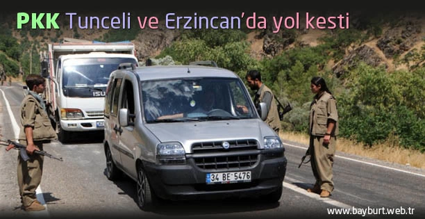 PKK Tunceli ve Erzincan’da yol kesti