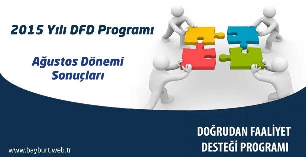 2015 Yılı DFD Programı Ağustos Dönemi Sonuçları
