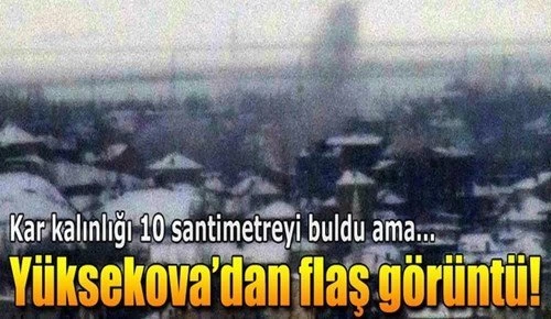 Yüksekova’da kar yağışı altında top atışı