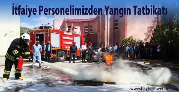 İtfaiye Personelinden Yangın Tatbikatı