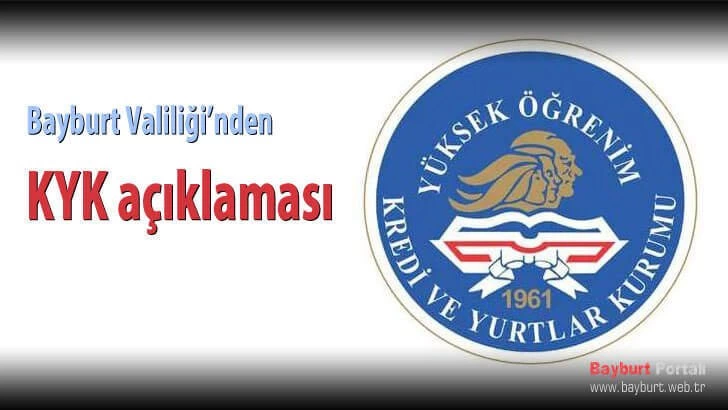 Bayburt Valiliğinden KYK açıklaması