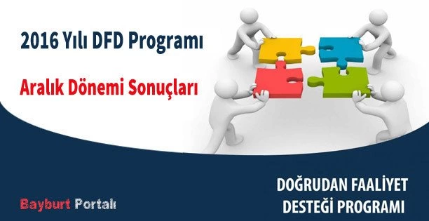 2016 Yılı DFD Programı Aralık Dönemi Sonuçları