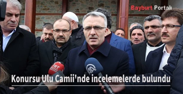 Bakan Ağbal, Konursu Ulu Camii’nde incelemelerde bulundu