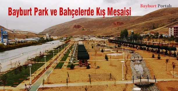 Bayburt Park ve Bahçelerde Kış Mesaisi