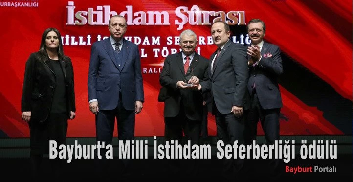Bayburt’a Milli İstihdam Seferberliği ödülü