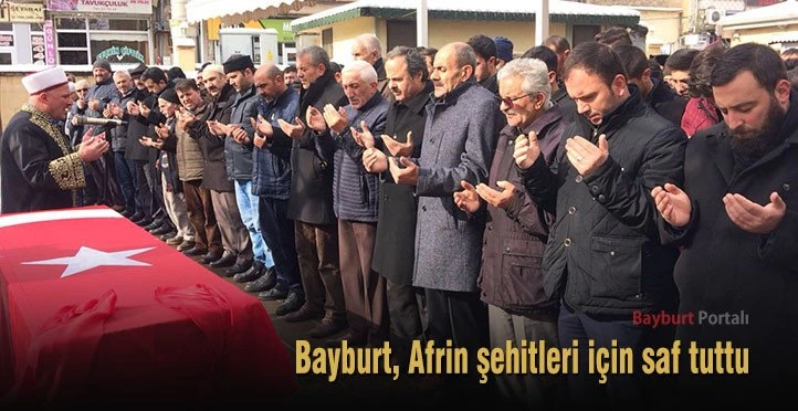 Bayburt, Afrin şehitleri için saf tuttu