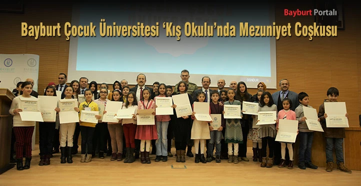 Bayburt Çocuk Üniversitesi ‘Kış Okulu’nda Mezuniyet Coşkusu