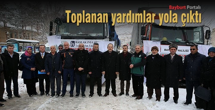 Bayburt’tan toplanan yardımlar yola çıktı