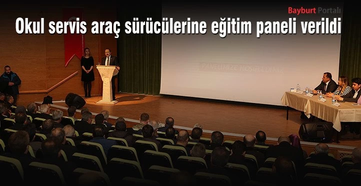 Okul servis araç sürücülerine eğitim paneli